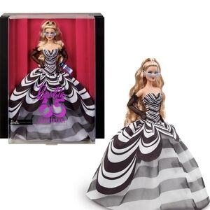 Barbie 65th Blue Sapphire Anniversary Doll in Black and White Gown in Mattel Box